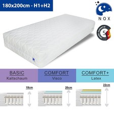 Matratze 180x200 Federkernmatratze H1 H2 Taschenfederkern weich wendbar Öko-Tex