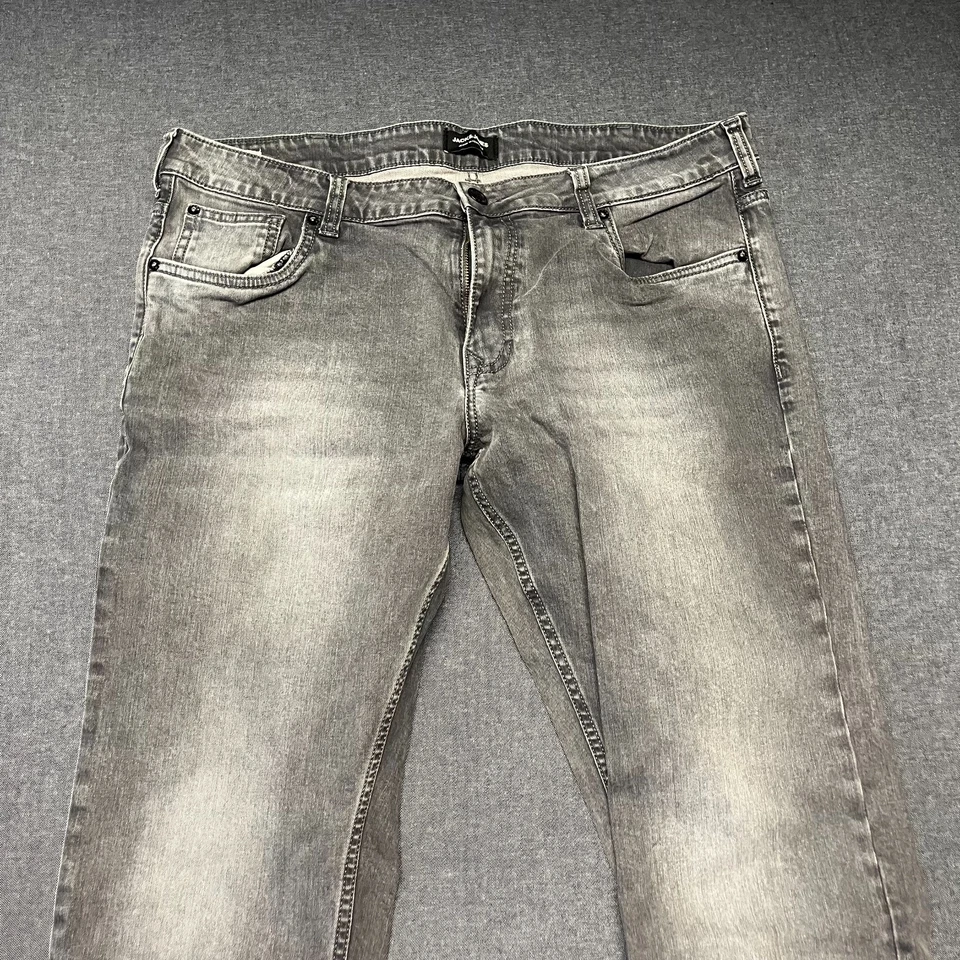Jack & Jones Clark Men's Jeans Size 38x34 Grey Denim Regular Fit Straight Leg - Image 2 of 4
