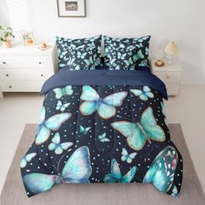Butterfly Bedding Set Butterflies Bed in a Bag Flying s Full Turquoise Teal