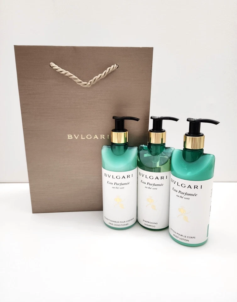 BVLGARI Champú, Acondicionador, Loción Corporal Té Verde Au Thé Vert 300 ml NUEVO Foto 2 de 4