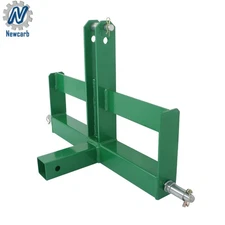 3 Point 2" Receiver Hitch Drawbar For Cat 1 W/ Suitcase Weight Brackets Green