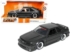 1989 Ford Mustang GT 5.0 Matt Black Diecast Jada 1 24