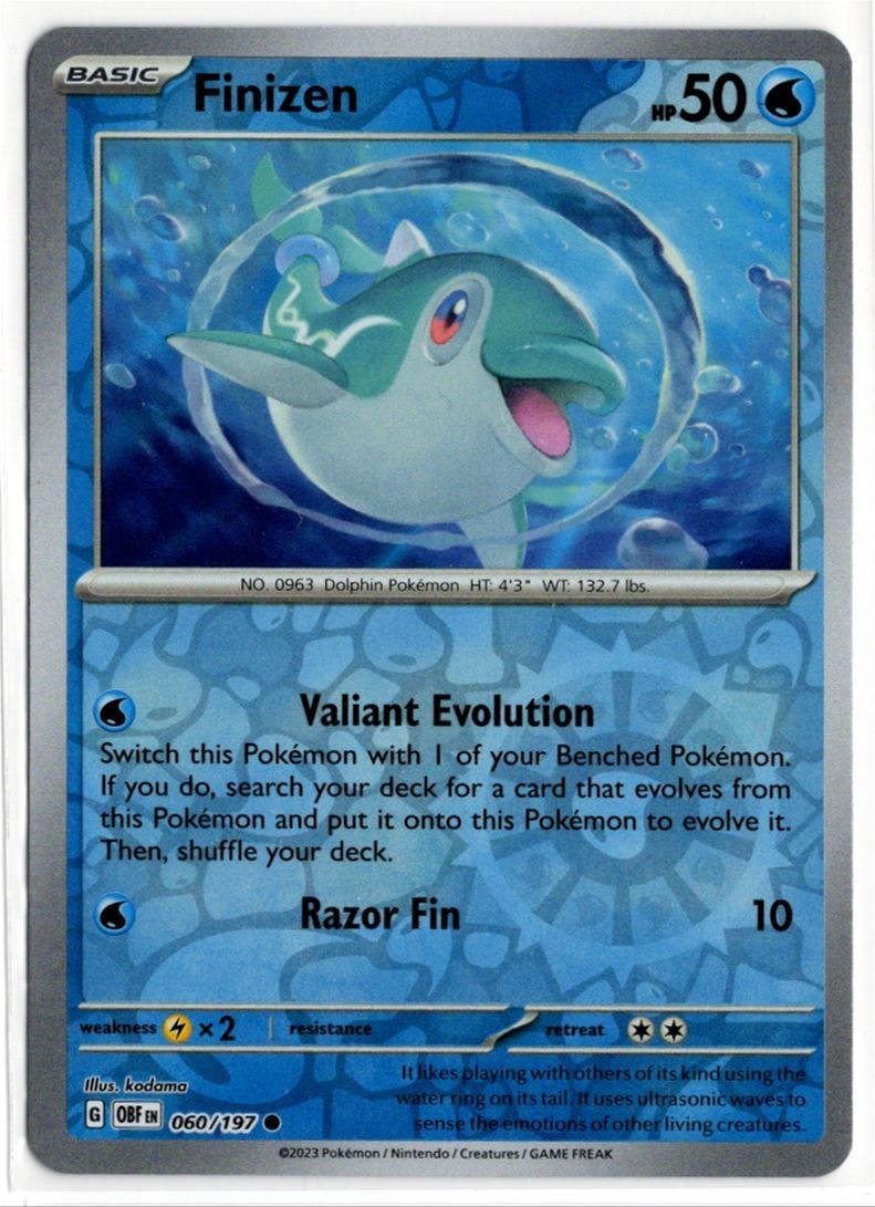 Pokemon Obsidian Flames Reverse Holo 060/197 Finizen