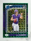 2024 Panini Donruss Optic - Rated Rookie J.J. McCarthy #235 Green Velocity Prizm