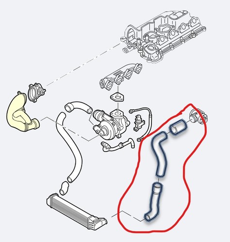 11617788307 TURBOLADER-DRUCKROHR / 226362 FÜR BMW SERIE 3 BERLINA E46 320D