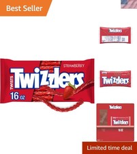 Twists Strawberry Flavored Licorice Style, Chewy Candy Bag, 16 oz