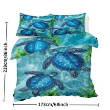 Duvet Cover Set 3 Pieces King Size Soft Bedding Set With 2 Pilowcases