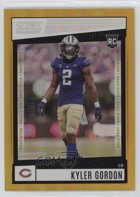 2022 Score Rookies Gold Zone 42/50 Kyler Gordon #349 Rookie RC 3hd