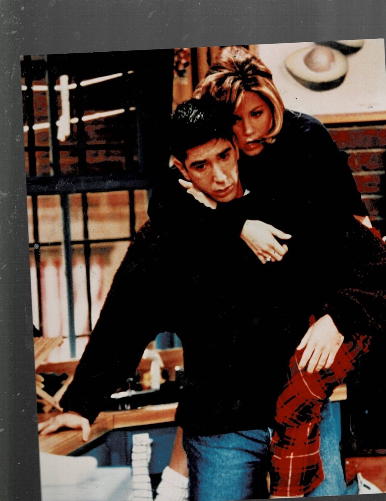 SUPER RARE!! VINTAGE 8X10 JENNIFER ANISTON DAVID SCHWIMMER