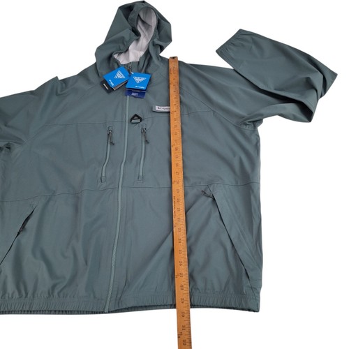 Columbia PFG Neu mit Etikett Drift Guide Watjacke Herren XXL 2XL Gorpcore grün Reißverschluss Regen - Bild 17 von 17