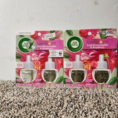 Air Wick Essential Oils Refill Lush Honeysuckle and Raspberry Limited Edition