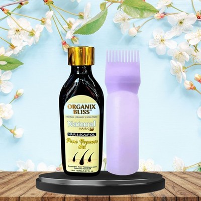 Natürliches veganes Öl + lila Flaschenkamm Haarwuchsöl zur Haarkur 150ml