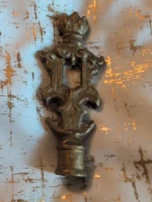 Antique Gold Paint Ornate Cast Metal Finial Lamp Shade VTG 4.5"X 2"