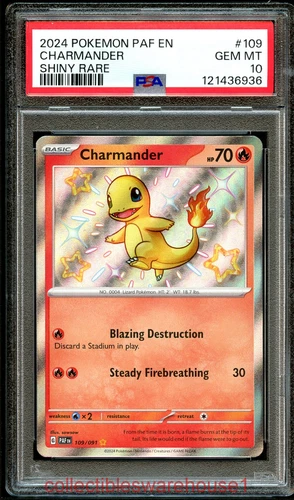 Pokemon Paldean Fates Charmander 109 PSA 10