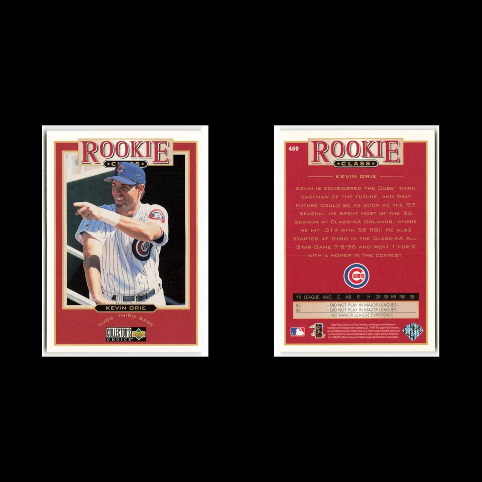 Kevin Orie Rookie #460 1997 Collectors Choice Chicago Cubs Baseball Card MLB NM - Image 3 of 3