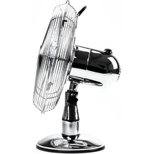Status Desk Fan 12" Electric Chrome 3 Speeds Oscillating Office Home Indoor