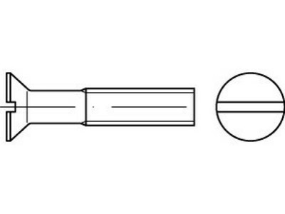 200 x Senkschrauben mit Schlitz DIN 963 A 4 M 2 x 5 A 4 VEK, CAB FASTENING