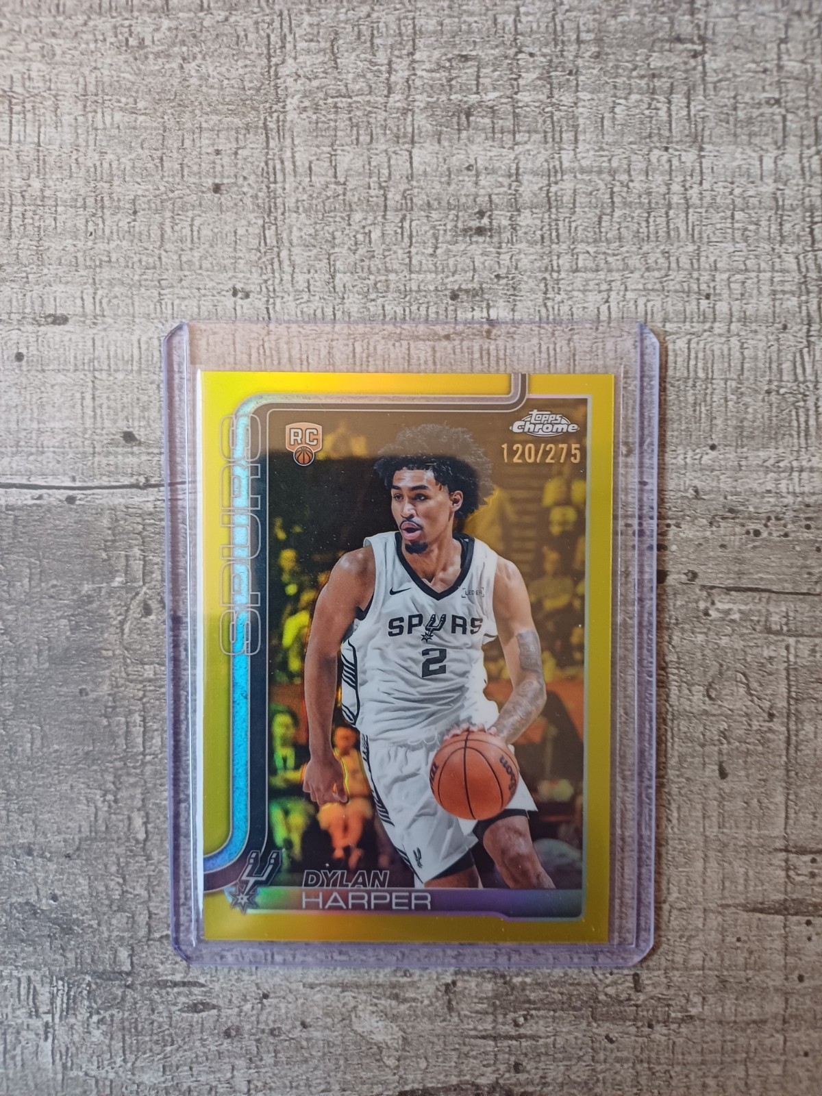 2025-26 Topps Chrome Dylan Harper RC YELLOW REFRACTOR /275 #252 SPURS