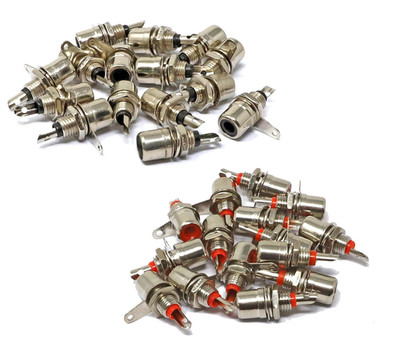 30 Pcs Jack Panel Mount RCA Female Socket Connectors Adapter