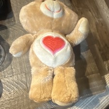 Care Bears Tenderheart Bear Plush Teddy, Beige/White/Pink, Red Heart Belly