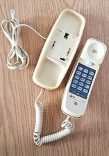 VTG AT T 210 Trimline Almond/Beige Corded Telephone Working - Original Cords