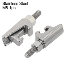 For Secure Vacuum Connection M8 Double Jaw Clamp in 304 Stainless Steel