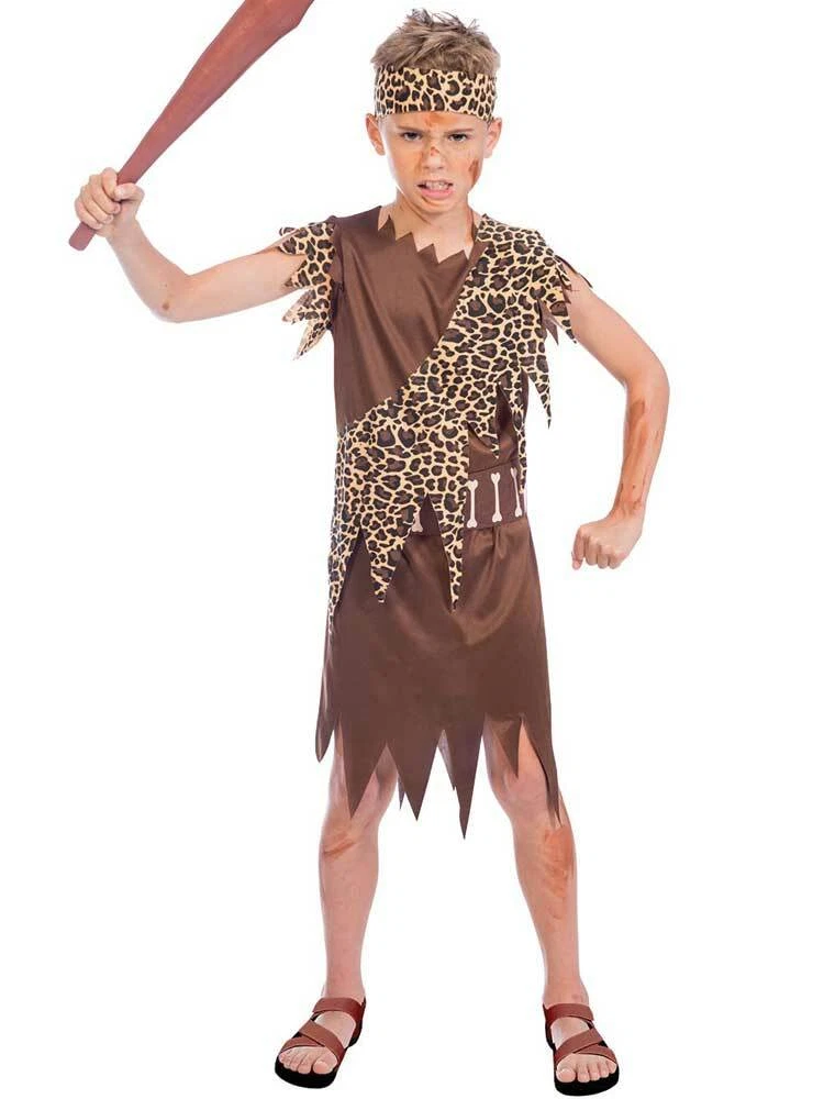 Deguisement Fille 3 Ans - Enfant en bas âge enfants Caveman Costume filles  Halloween chien os historique Cavegirl maille Tulle robe princesse tenues