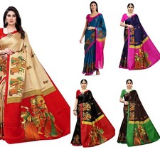 Women Art Silk Sarees with Unstitched Blouse Piece