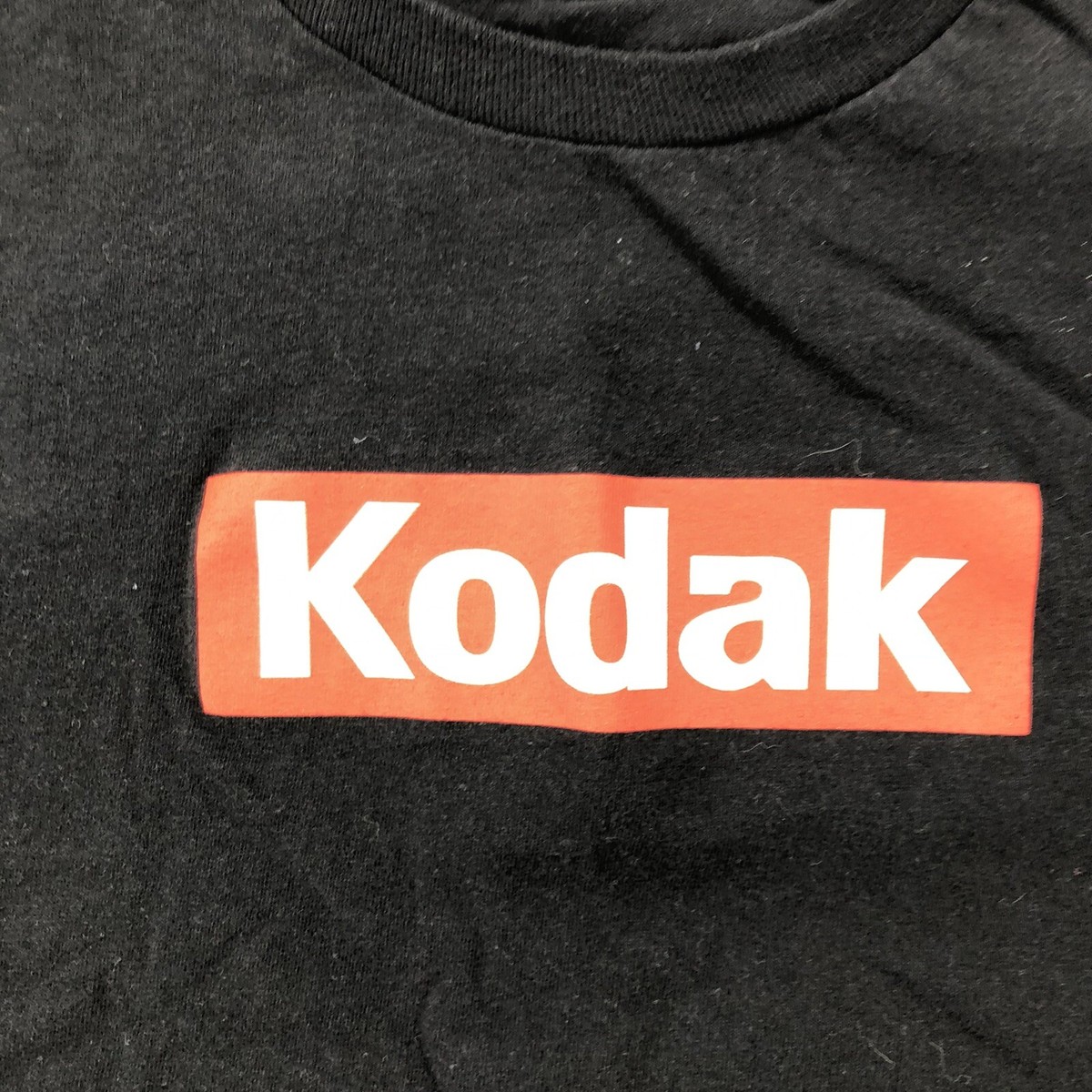 ★KODAK★ Rainbow Stripe Short Sleeve T-shirt BLACK Kodak Mens Size M Short Sleeve T-Shirt Black Rainbow Spell