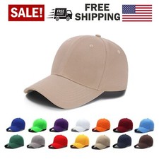 Cotton Baseball Cap Ball Dad Hat Adjustable Plain Solid Washed Men Washed