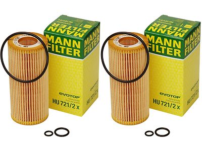 2 OEM Mercedes-Benz Class E320 Diesel Oil Filter HU721/2x MANN-FILTER