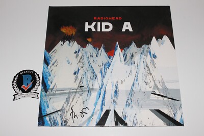 THOM YORKE SIGNED RADIOHEAD 'KID A' ALBUM VINYL RECORD BECKETT COA