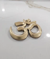 OM desk sculpture statue - Zen Yoga Home Sanctuary - Gold Decor [ No Backing ]