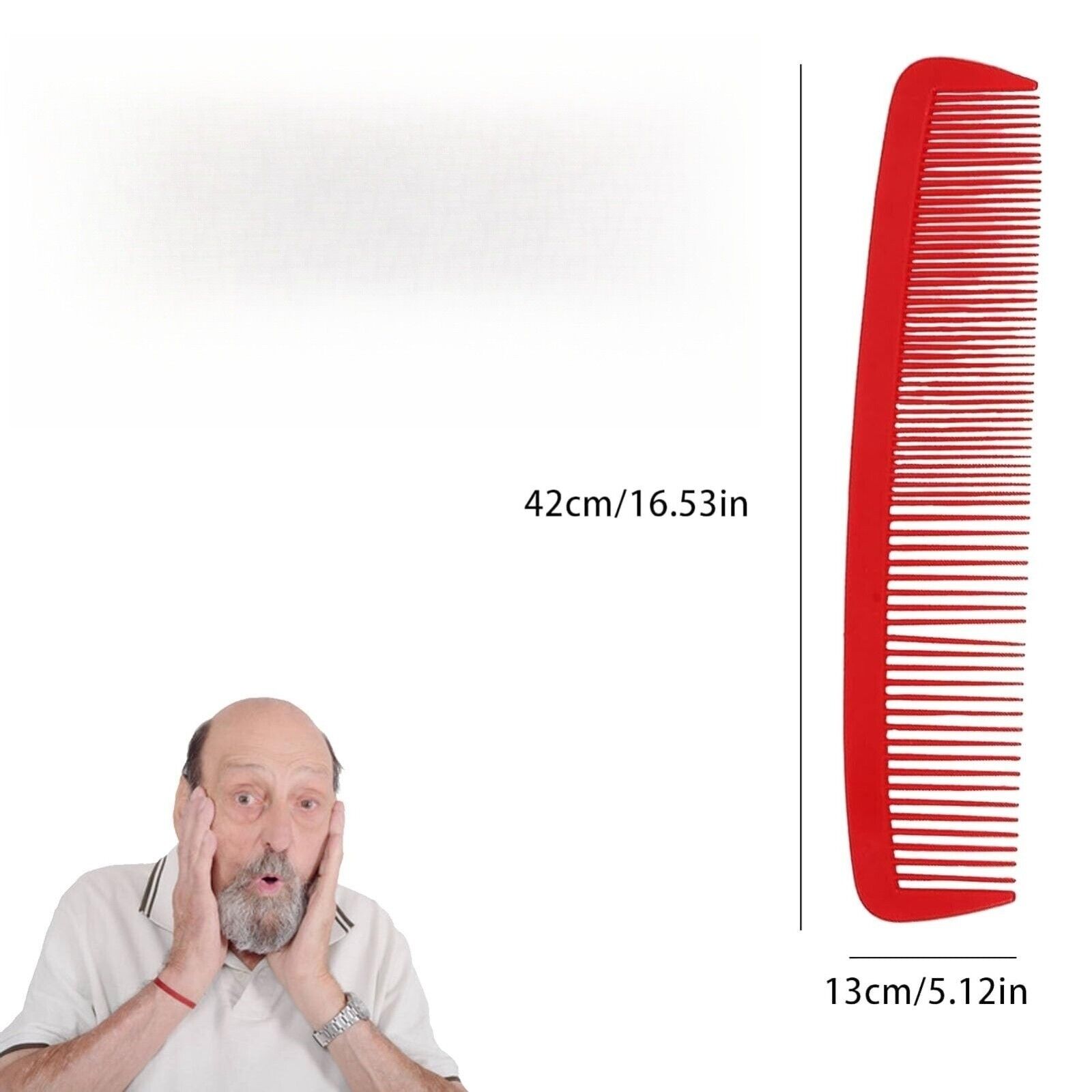 Giant Novelty Hair Comb Clown Fancy Dress Funny Joke Prank Bald Stag ...