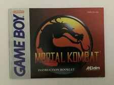 Mortal Kombat 1 GameBoy Nintendo Instruction Manual Only