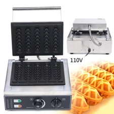 Commercial Electric 5Pcs Corn Hot Dog Maker Penis Shape Waffle Maker Machine USA