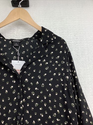 Monki Womens Floral Matilda Black Long 