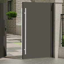 The sliding door handle is made of flat and rectangular double-sided stainless