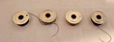 Lot of 4 Vintage Domestic Bobbins - Metal One Hole
