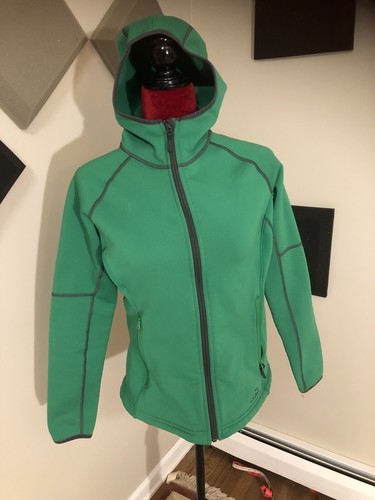 L. L. Bean Small Petite Hoodie - Green, Ponytail Slit