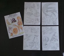 punch needle Zoo animals Iron 0n Transfers Embroidery pyrography burning