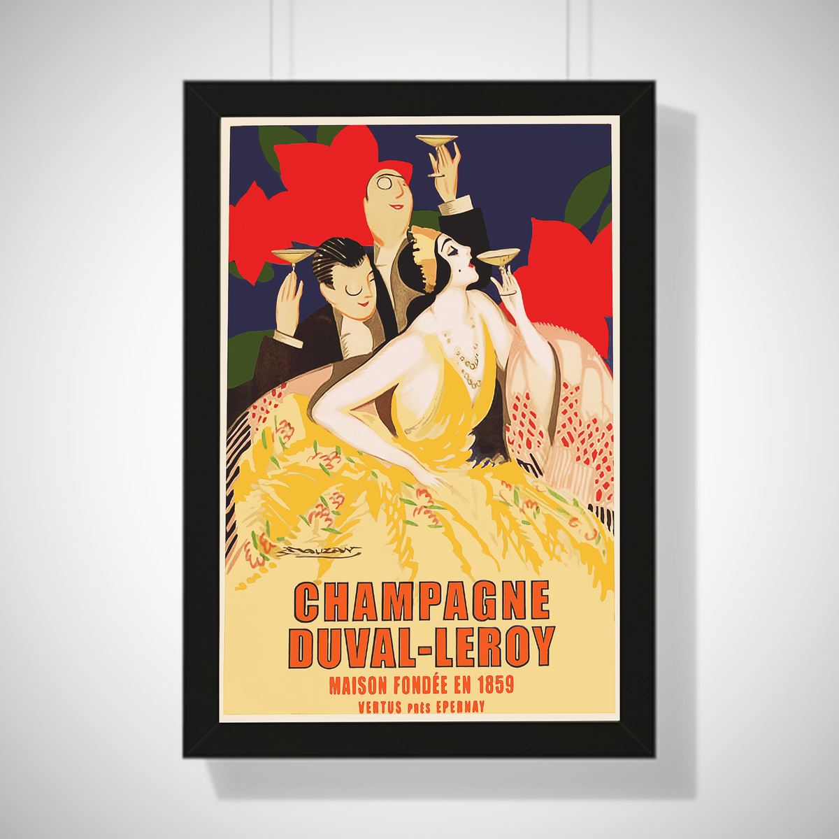 Champagne DUVAL-LEROY ヴィンテージ・額縁アート・ポスター s-l1200.png
