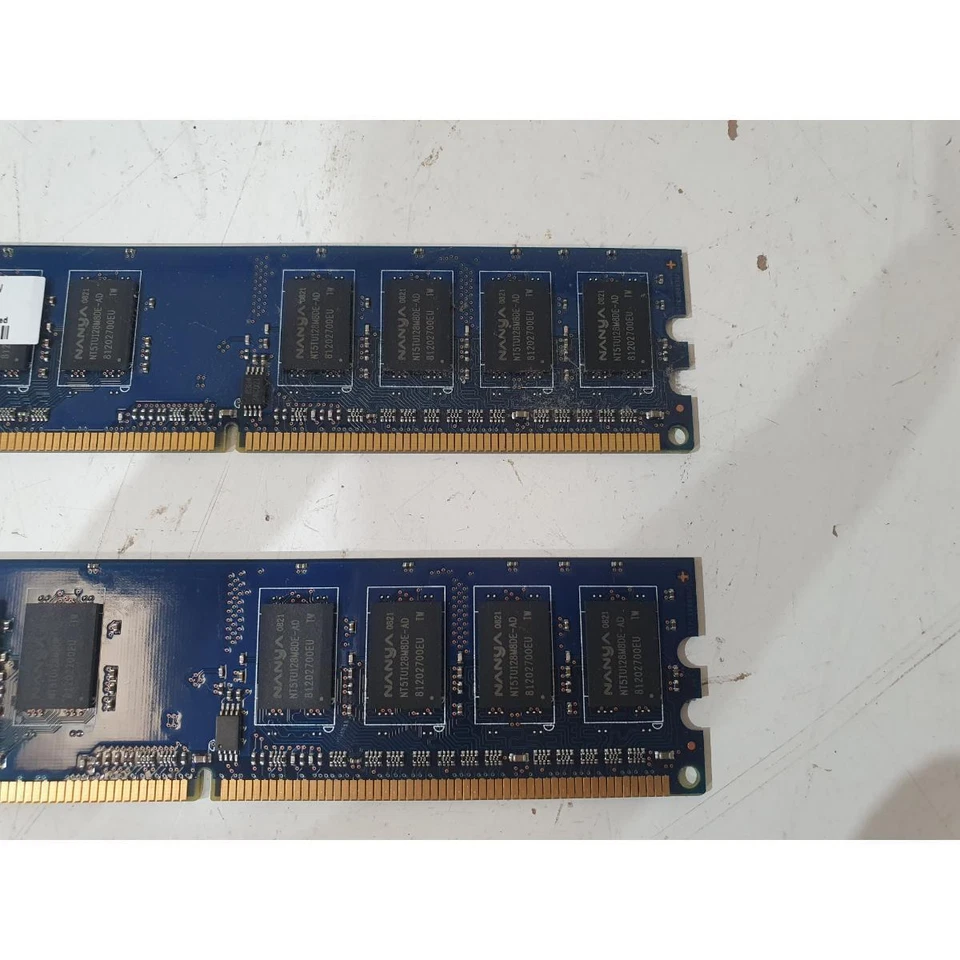 Lot of 2 Nanya NT1GT64U88D0BY-AD Desktop Memory Module 2x 1GB DDR2-800/PC2-6400 - Image 3 of 4