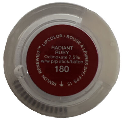 Revlon Renewist Lipcolor Radiant Ruby #180 (New/Sealed) Discontinued Ser Photos