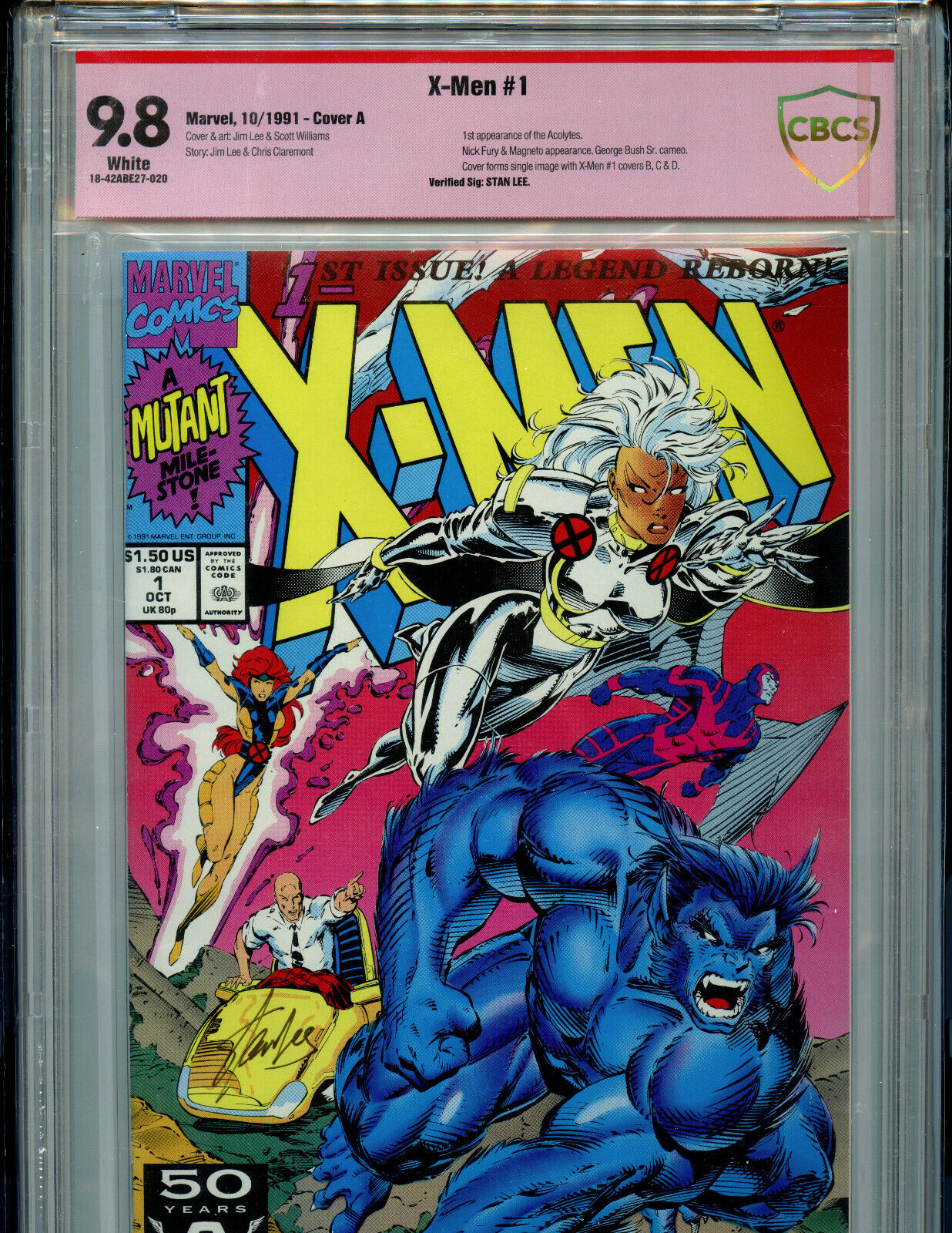 X-Men #1 A CBCS  NM/MT BGS Verified Stan Lee Signature Red Label Marvel  SL1 | eBay