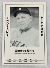 MLB 1979 Diamond Greats Baseball Card #279-George Uhle, Indians