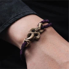 Brass Tree Boa Rope Bracelet Adjustable Colorful Rope Handmade Gifts for Men