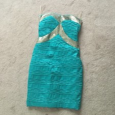 NWT Romeo and Juliet Sequin dress sz S turquoise