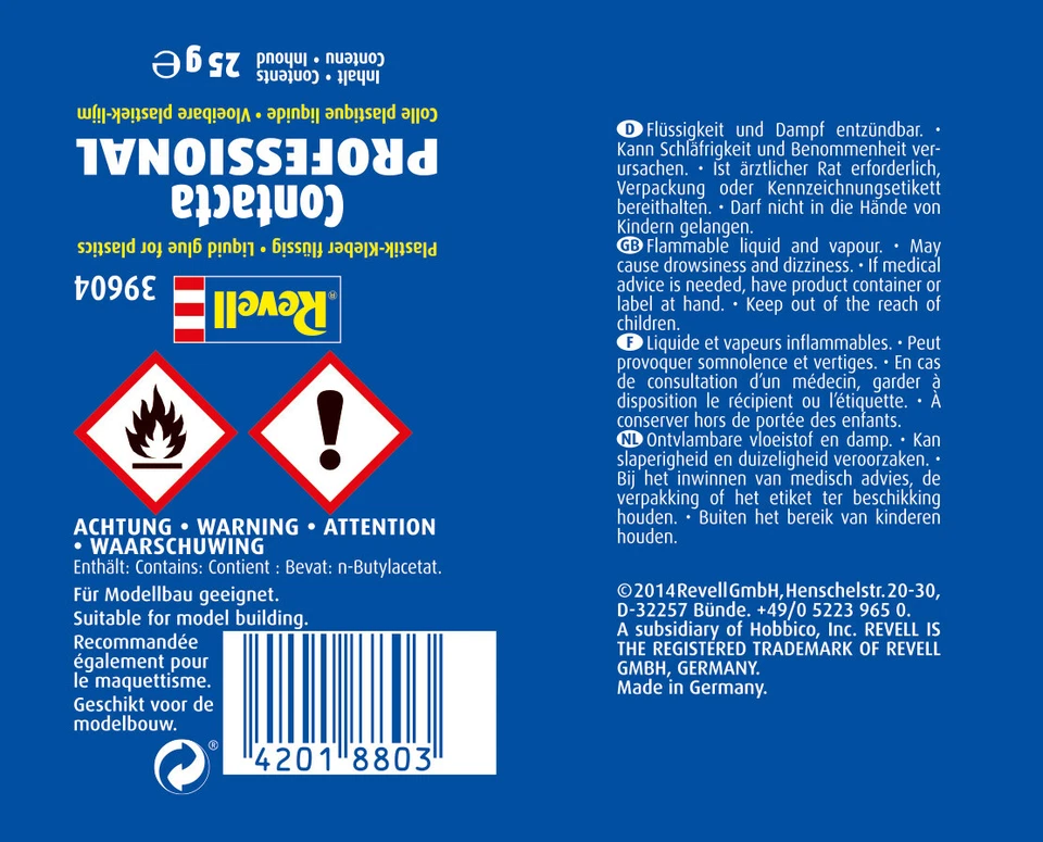 Revell Plastikkleber Contacta Professional 25 Gramm 3 Stück Sparset Modellbau - Bild 2 von 2