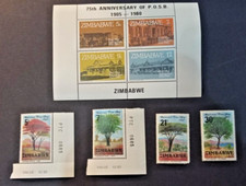 Zimbabwe 1980 Savings Bank Miniature Sheet & 1981 Trees set - Mint Never Hinged